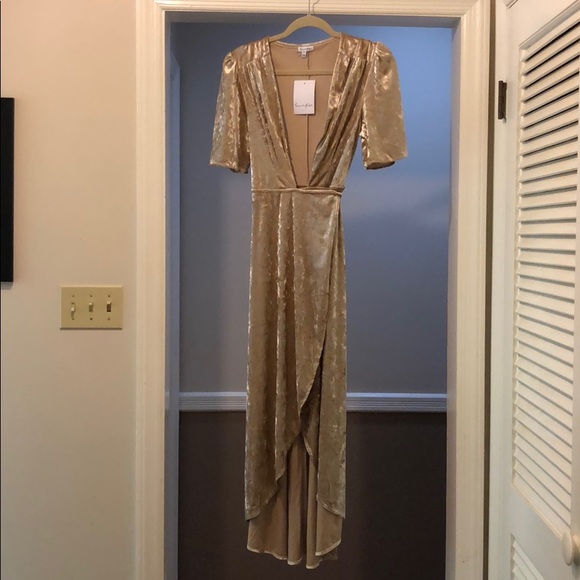 love, Fire Dresses & Skirts - Gold velvet dress